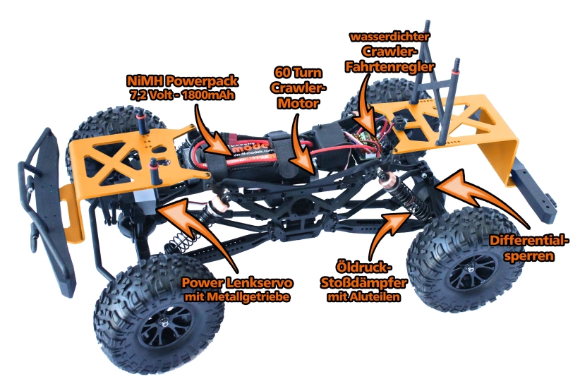 RC auto DF-4J XXL Crawler 2020, černý