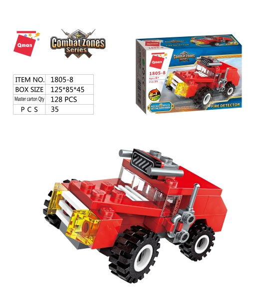 Qman Vodné delo Hasičské auto 1805 8v1 sada