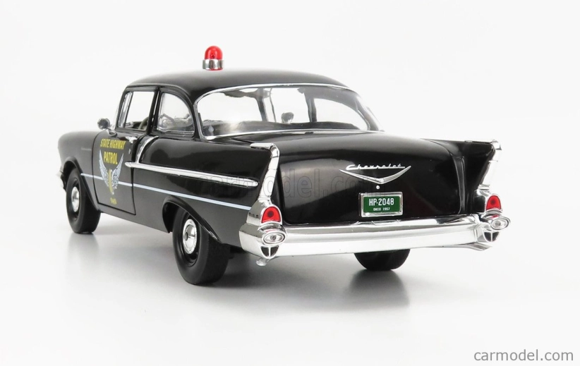 Highway61 Chevrolet 150 Sedan Ohio State Patrol Police 1957 1:18 Black
