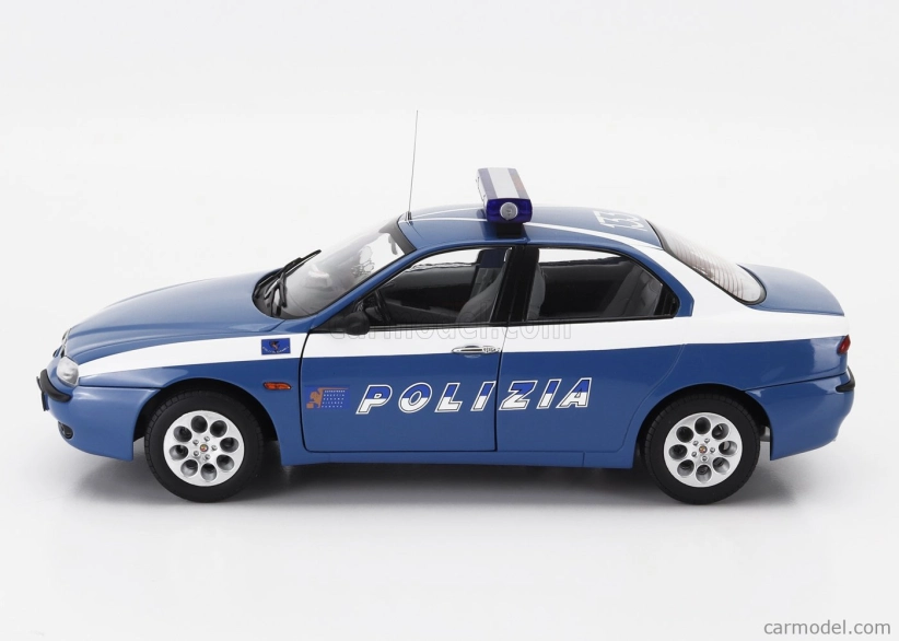 Mitica-diecast Alfa romeo 156 2.0 Twin Spark Polizia Stradale 1997 1:18 Modrá Bílá