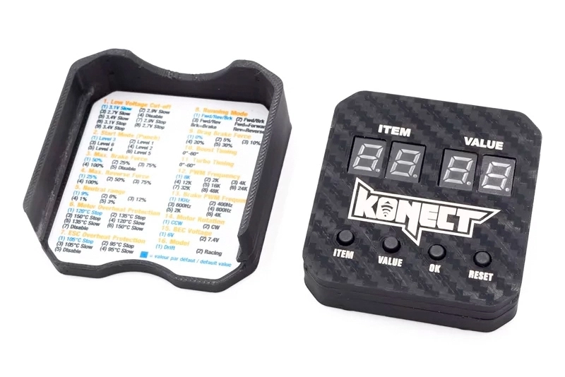 1/10 Konect Elite senzorový 100A 2S závodní regulátor s programovací kartou
