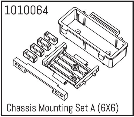 HBP240085 - (1010064) Chassis Mounting Set A ( Trial Truck 6X6 )