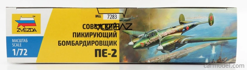 Zvezda Patljakov Pe-2 Sovietske lietadlo 1939 1:72 /