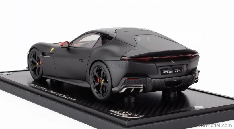 Bbr-models Ferrari 12cilindri V12 830cv Panoramic Roof 2024 - Con Vetrina - With Showcase 1:18 Nero Opaco - Matná Černá
