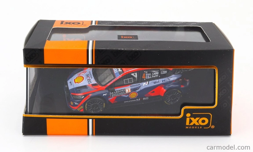 Ixo-models Hyundai I20 N Rally1 Team Shell Mobis Wrt N 4 8. rally Montecarlo 2023 Lappi Esapekka - Janne Ferm 1:43 2 Tones Blue Red