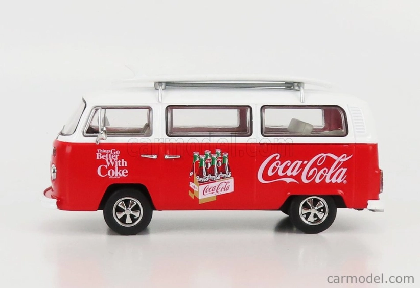 Corgi Volkswagen T1 Minibus Coca-cola With Surfboard 1961 1:43 Bílá Červená