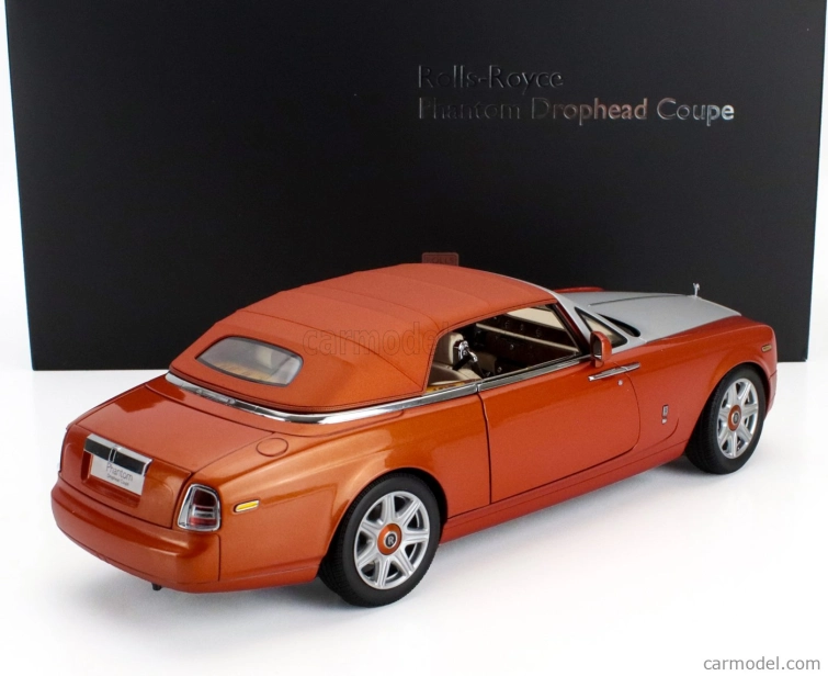 Kyosho Rolls royce Phantom Drophead Cabriolet 2-dverový 2013 1:18 Oranžová