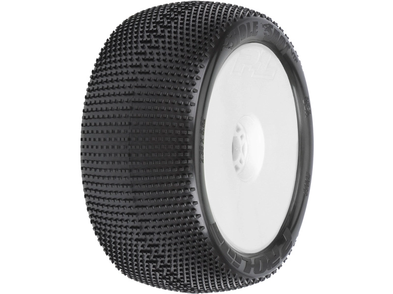 Pro-Line kolo 4.0", pneu Hole Shot S3, disk Zero Offset H17 bílý (2)