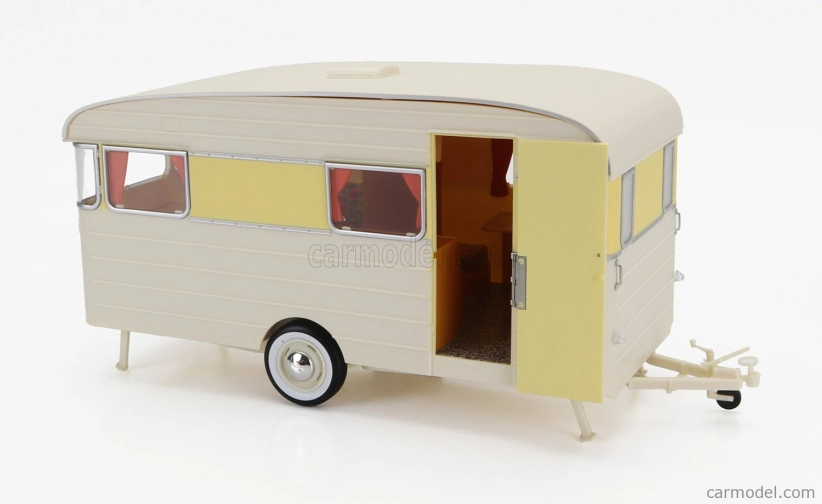 Norev Citroen Ds19 s Roulotte 1960 1:18 žltá biela