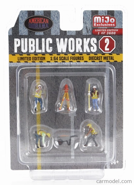American diorama Figures Set 4x Figure Public Work - 2 1:64 Různé