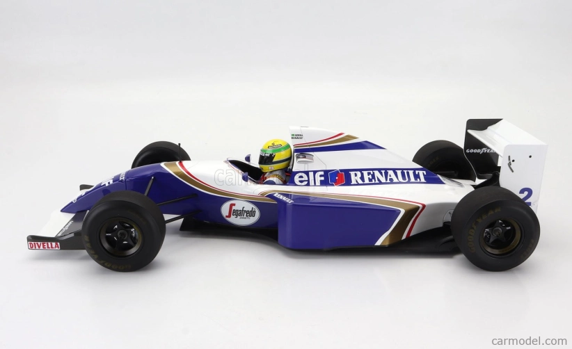 Minichamps Williams F1  Fw16 Team Rothmans Renault N 2 San Marino Gp Dirty Version 1994 Ayrton Senna 1:12 Modrá Bílá