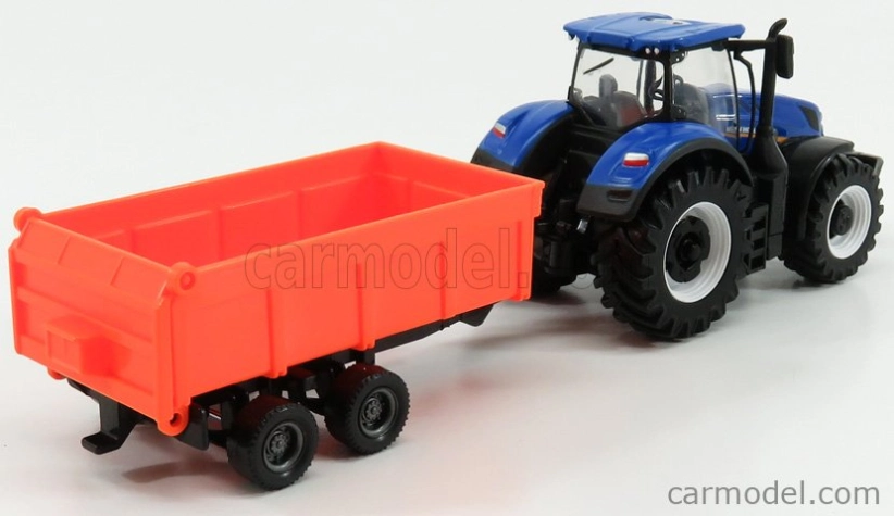 Bburago New holland T7.315 Tractor + Tipping Trailer 1:50 Modrá Červená