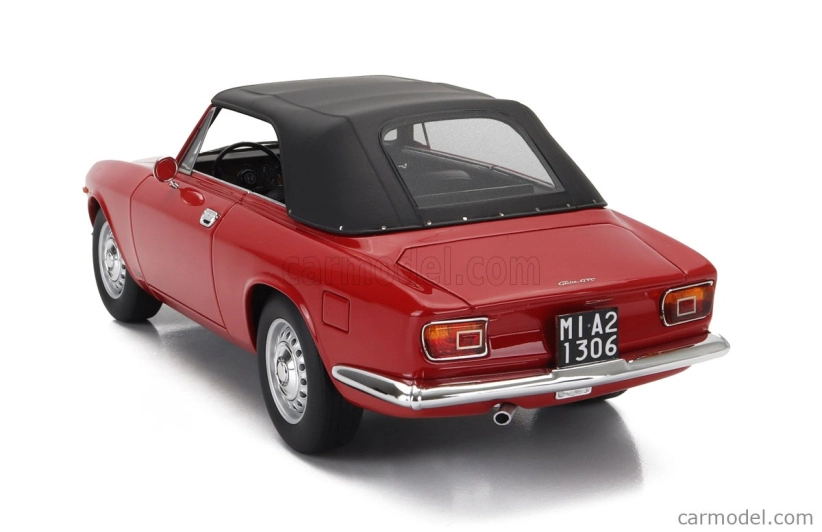 Mitica Alfa romeo Giulia 1600 Gtc Cabriolet uzavretý 1964 - interiér čierny 1:18 Rosso Alfa - červená