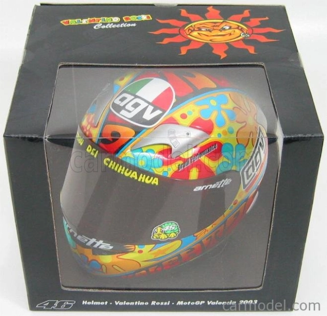 Minichamps AGV Casco Helmet Gp Valencia 2003 World Champion Moto Gp 2003 Valentino Rossi 1:2 Různé