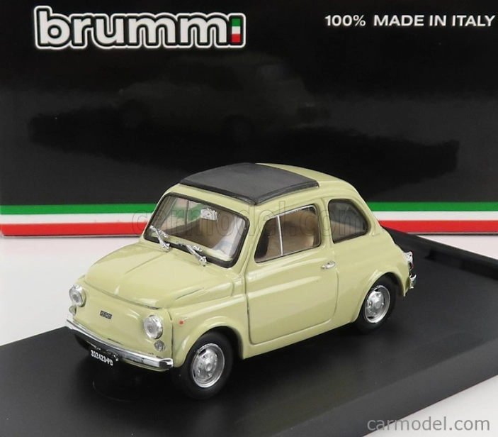 Brumm Fiat 500r Tetto Chiuso - Closed 1972 1:43 Avorio Antico