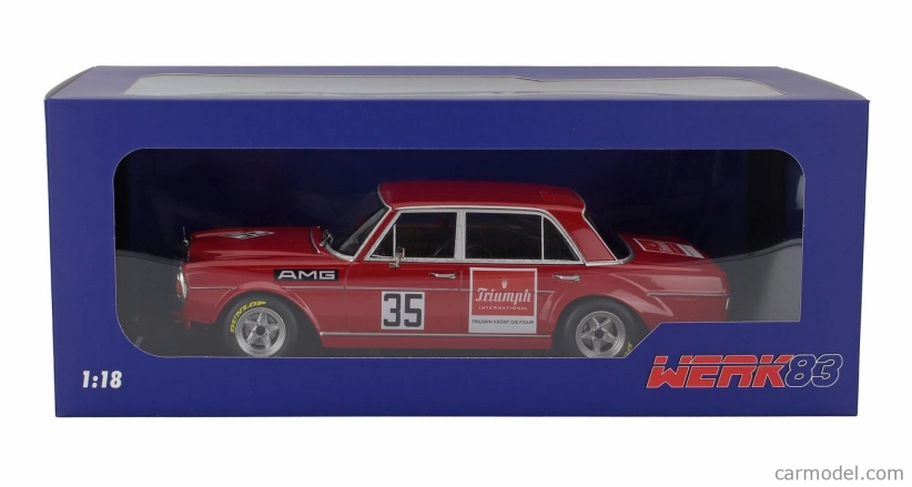 Werk83 Mercedes benz 300 Sel 6.8 Amg N 35 Sudwestpokal Hockenheim 1971 Helmut Kelleners 1:18 Red
