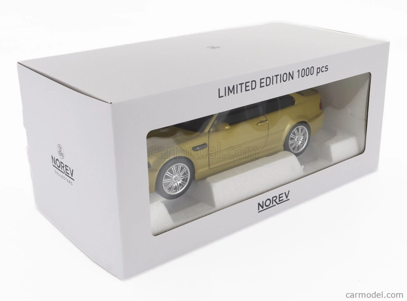 Norev BMW radu 3 M3 (e46) Coupe 2000 1:18 žltá met