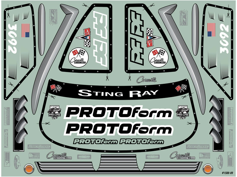 PROTOform karoséria 1:10 Chevrolet Corvette Stingray Pro Mod 1963 nelakovaná: drag car