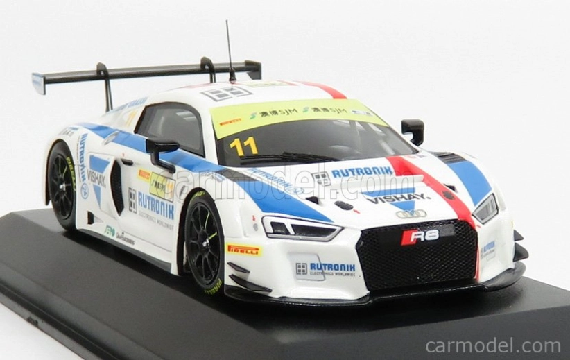Minichamps Audi R8 Lms Team Hcb Rutroni Racing N 11 Fia World Gt Cup Macau 2017 L.di Grassi 1:43 Biela
