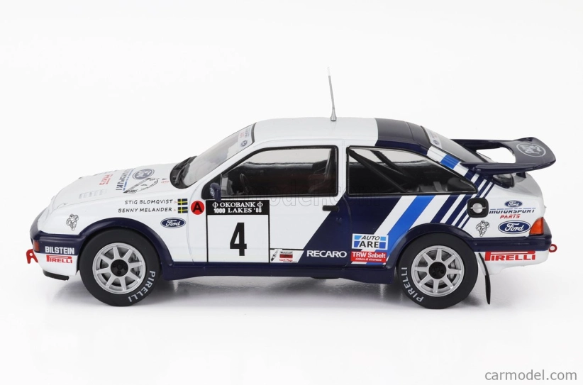 Ixo-models Ford england Sierra Rs Cosworth Team Ford Motorsports N 4 5. Rally 1000 Lakes 1988 Stig Blomqvist - Benny Melander 1:24 Bielo-modrá