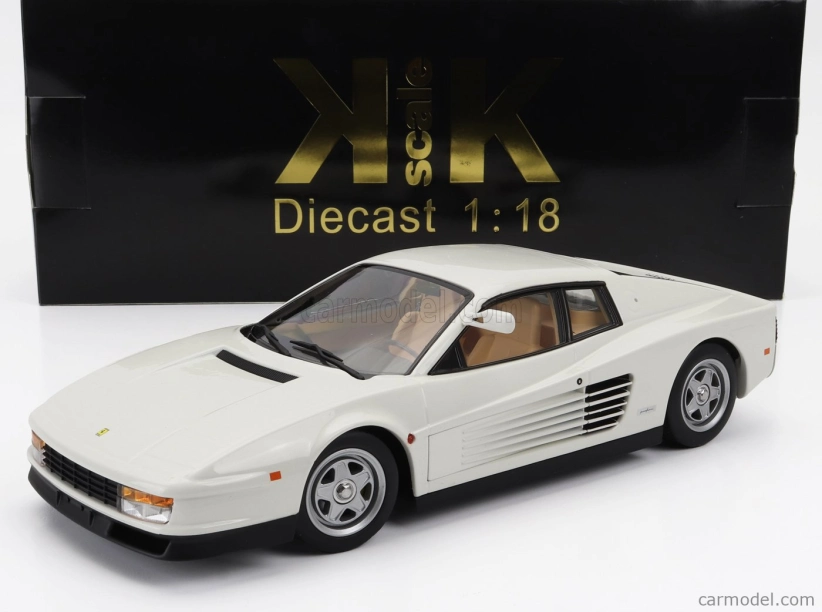 Kk-scale Ferrari Testarossa Mki Usa Version 1984 Monodado Monospecchio 1:18 White