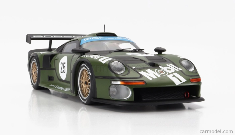 Werk83 Porsche 911 Gt1 3.2l Turbo Team Porsche Ag Mobil1 N 25 Predkvalifikácia 2. 24h Le Mans 1996 T.boutsen - H.j.stuck - B.wollek 1:18 Matt Green