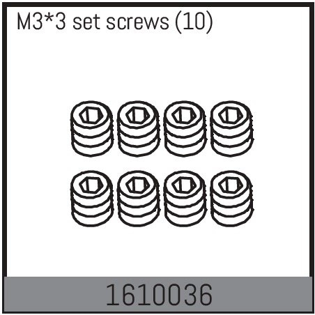 M3*3 set screws (10)