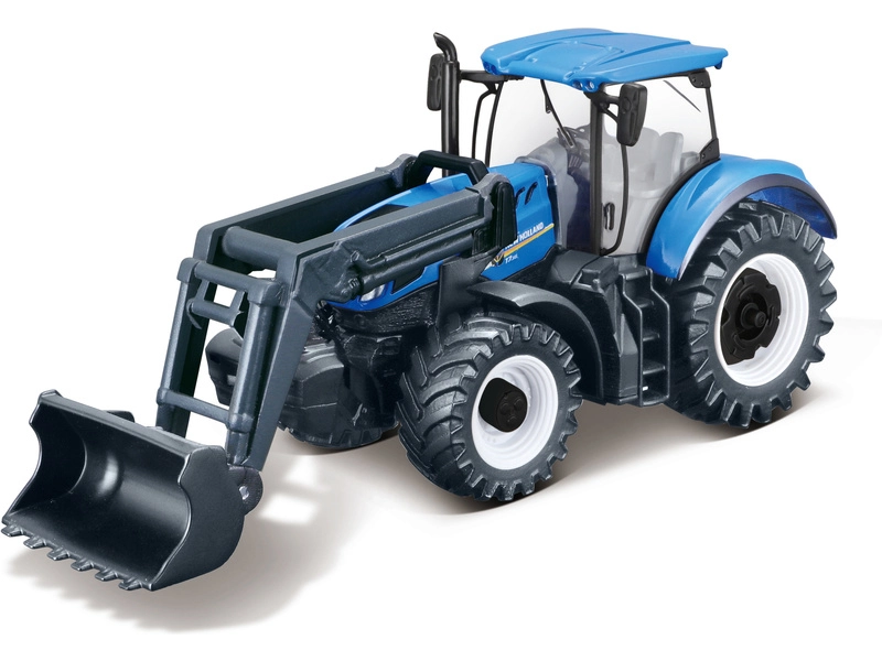 Bburago New holland T7.315 Tractor With Front Loader Scraper 2018 1:50 Blue