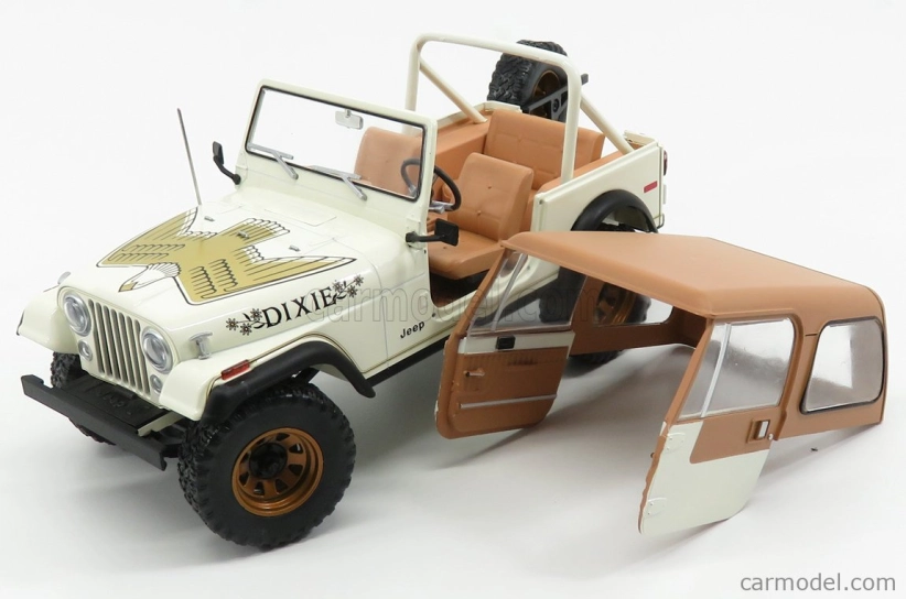 Greenlight Jeep Cj-7 Dixie Closed 1979 - Look-a-like Dixie - The Dukes Of Hazzard 1:18 Bílá