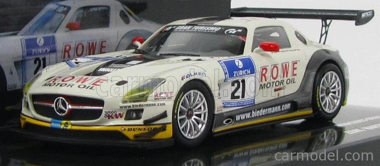 Minichamps Mercedes benz Sls Amg Gt3 N 21 24h Nurburgring 2012 Zehe - Hartung - Rehfeld - Bullit 1:43 Bielo-sivá