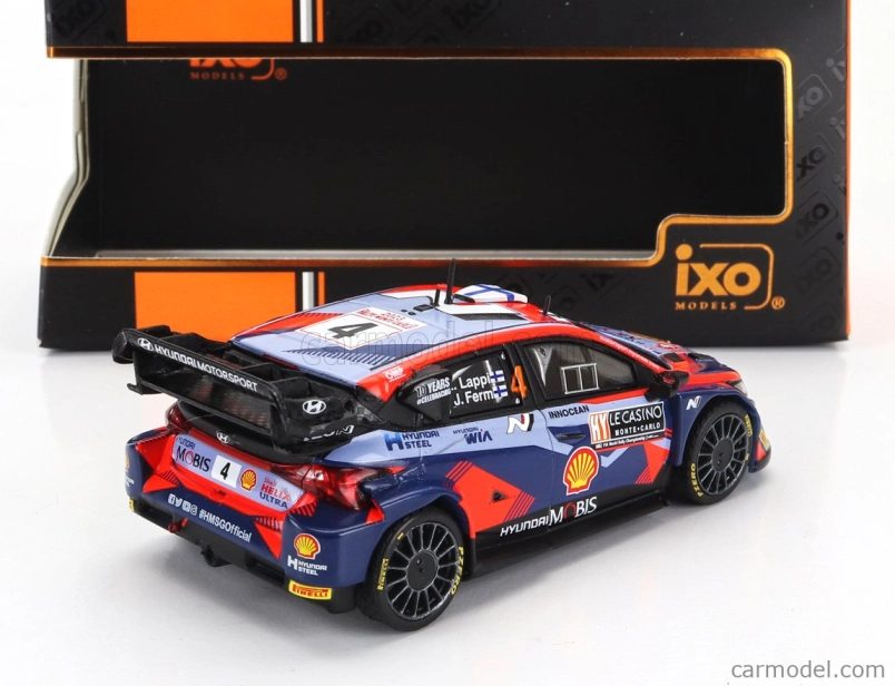 Ixo-models Hyundai I20 N Rally1 Team Shell Mobis Wrt N 4 8. rally Montecarlo 2023 Lappi Esapekka - Janne Ferm 1:43 2 Tones Blue Red