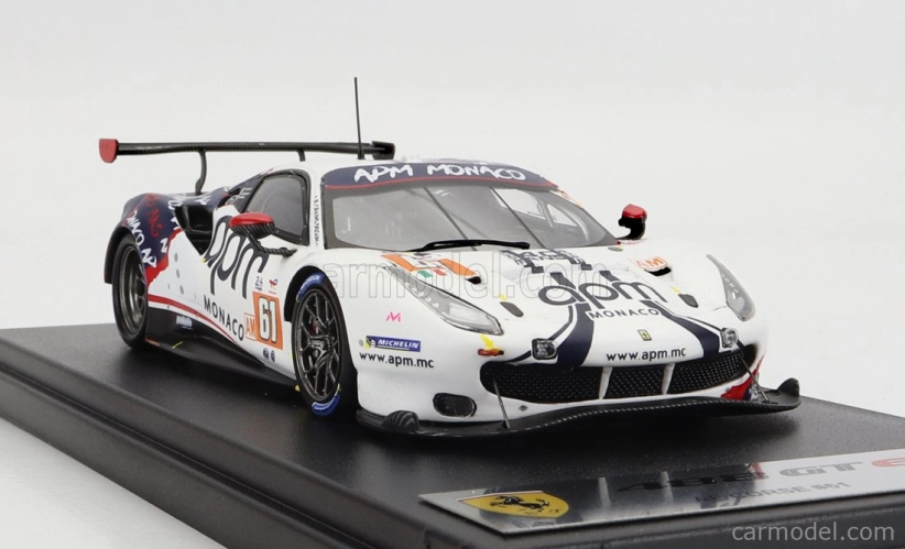 Looksmart Ferrari 488 Gte Evo 3.9l Turbo V8 Team Af Corse N 61 1:43, bílomodrá