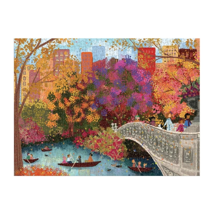Galison Puzzle Podzim na mostě Bow Bridge Joy Laforme 1000 dílků