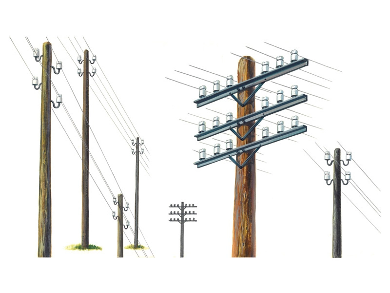 Italeri telegrafné stĺpy (1:35)