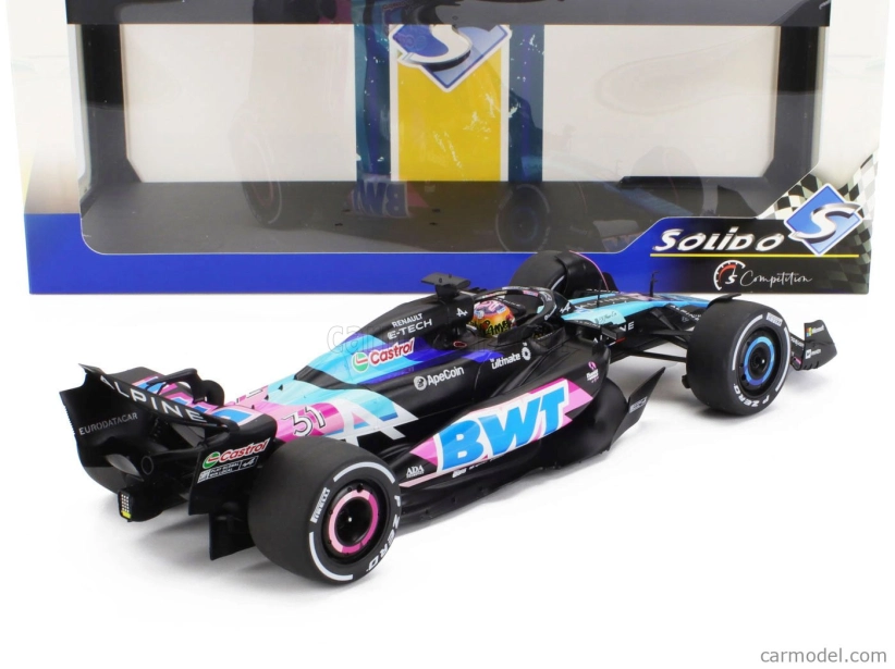 Solido Alpine F1 A524 Team Bwt Alpine N 31 Miami Gp 2024 Esteban Ocon 1:18 Černá Modrá Růžová