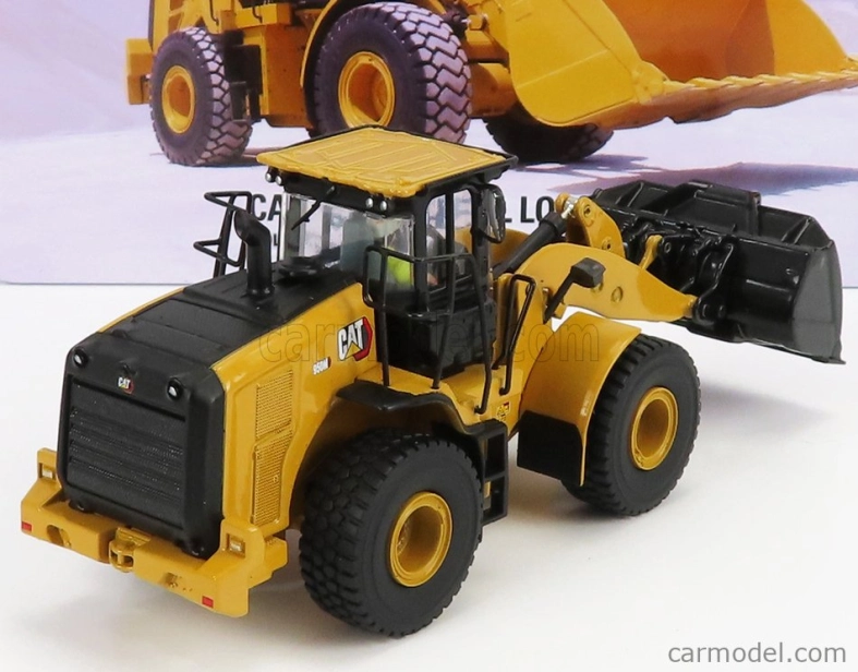 Dm-models Caterpillar Cat950m Ruspa Gommata - Scraper Tractor Wheel Loader 1:50 Žlutá Černá