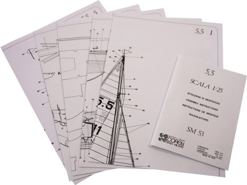 COREL S.I. 5.5m plachetnice 1:25 kit
