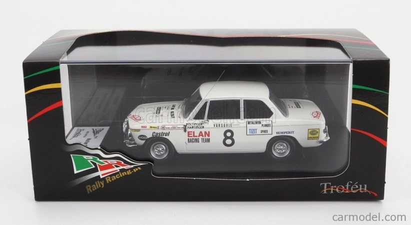 Trofeu BMW 2002 Ti (nočná verzia) N 8 Rally Montecarlo 1971 W.poltinger - H.hartinger 1:43 Biela
