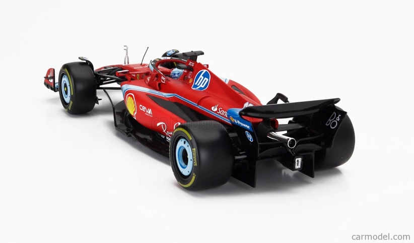 Bburago Ferrari F1 Sf-24 Team Scuderia Ferrari N 16 3rd Miami Gp 2024 Charles Leclerc 1:18 Červená Černá Světle Modrá