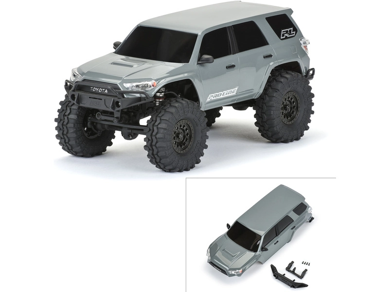 Karoséria Pro-Line 1:24 2024 Toyota 4Runner rázvor 132 mm, sivá, zostavená: Axial SCX24