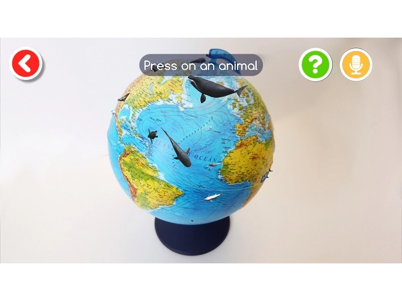 Alayskys glóbus 32 cm s podsvietením a reliéfom CZ
