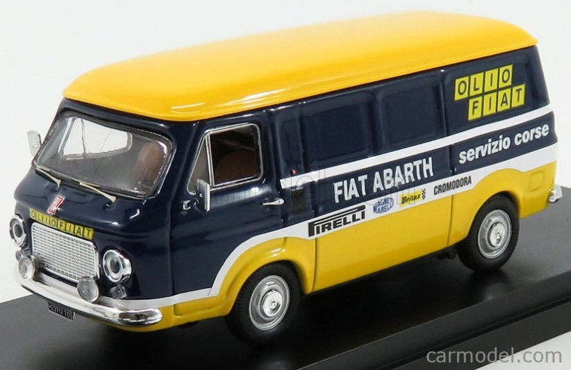 Rio-models Fiat 238 Van Assistenza Olio Fiat Abarth 1976 1:43 Modrá Žlutá