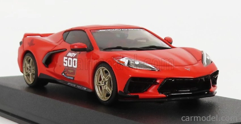 Greenlight Chevrolet Corvette C8 oficiálne Pace Car Indianapolis 500 Mile Race 2020 1:43 červená