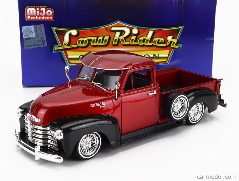 Welly Chevrolet 3100 Pick-up Low Rider 1953 1:24 Červená s čiernou