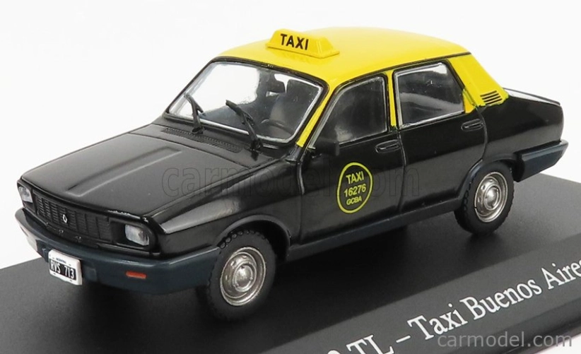 Edicola Renault R12 Tl Taxi Gcba 1994 1:43 Black Yellow