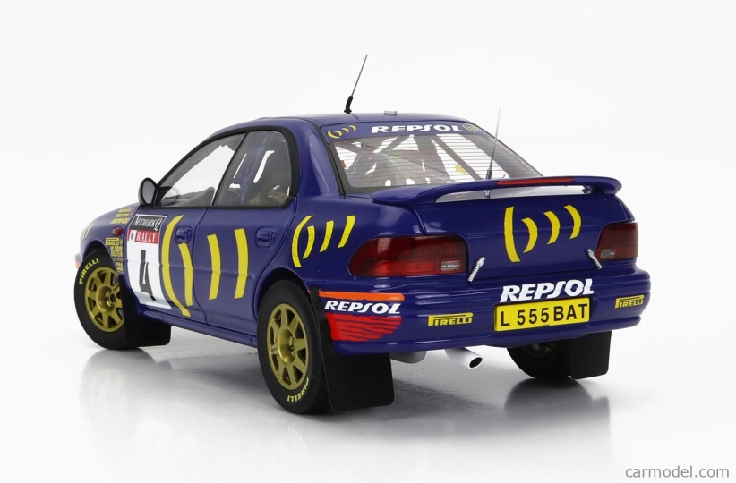 Kyosho Subaru Impreza 555 Repsol N 4 Winner Rally Rac Lombard 1994 C.mcrae - D.ringer 1:18 Modrá Žltá