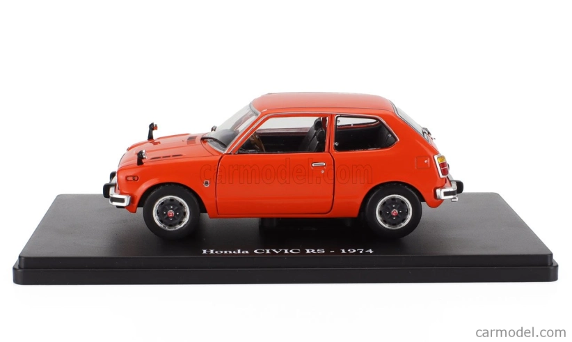 Edicola Honda Civic Rs 1974 - Con Vetrina - With Showcase 1:24 Orange