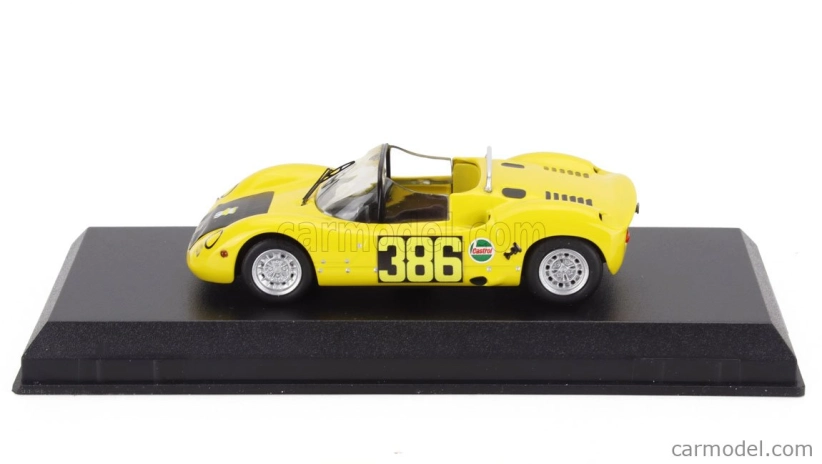 Best-model Fiat Abarth 1000sp Spider N 386 Trieste Opicina 1970 Mauro Baldi 1:43 Žlutá Černá