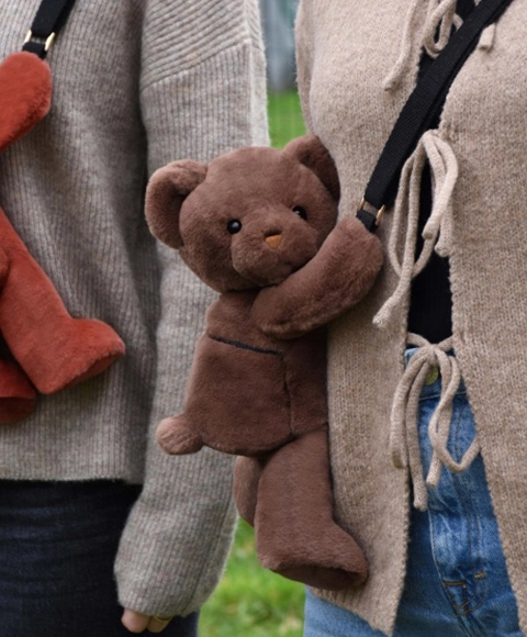 Doudou Plyšová taška přes rameno Medvídek hnědý 30 cm