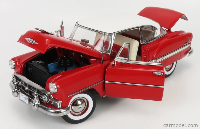 Sun-star Chevrolet Bel Air Coupe 1953 1:18 Červená Bílá
